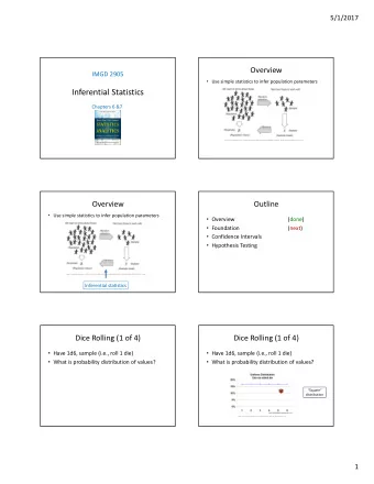 Inferential Statistics  Chapters 6 &amp;7