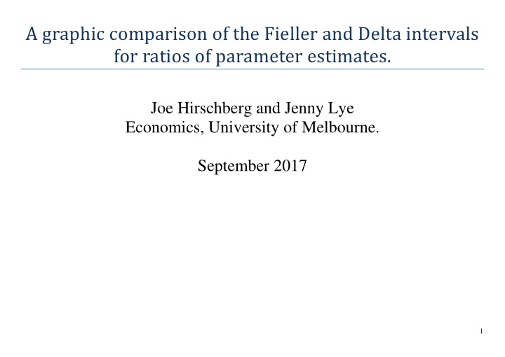 a graphic comparison of the fieller and delta intervals