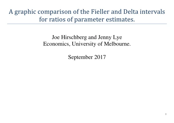 a graphic comparison of the fieller and delta intervals