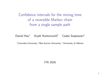 Confidence intervals for the mixing time  of a reversible Markov chain  from a single sample path