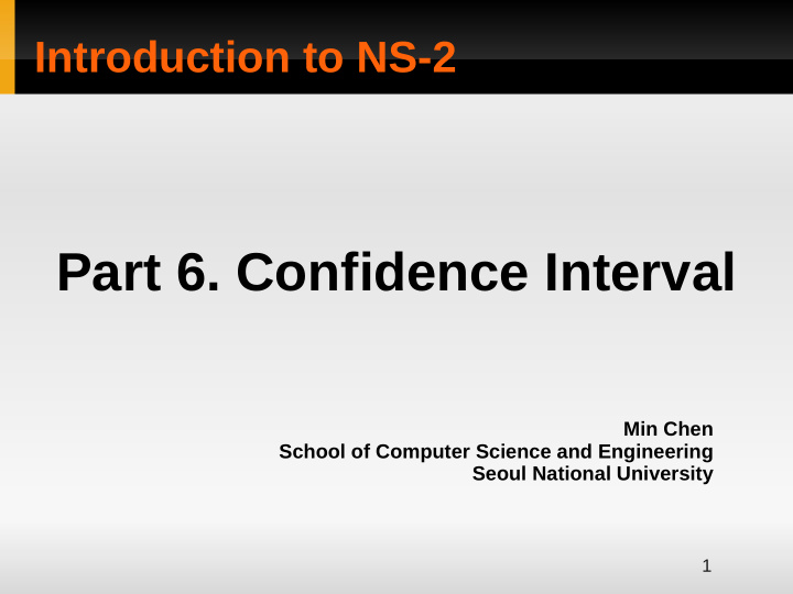 part 6 confidence interval
