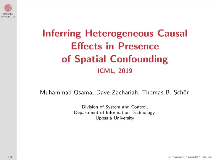inferring heterogeneous causal effects in presence of