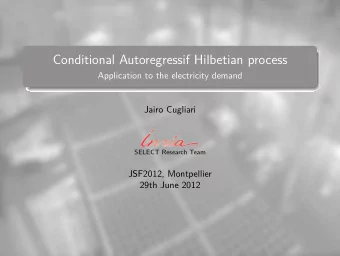 Conditional Autoregressif Hilbetian process  Application to the electricity demand  Jairo Cugliari