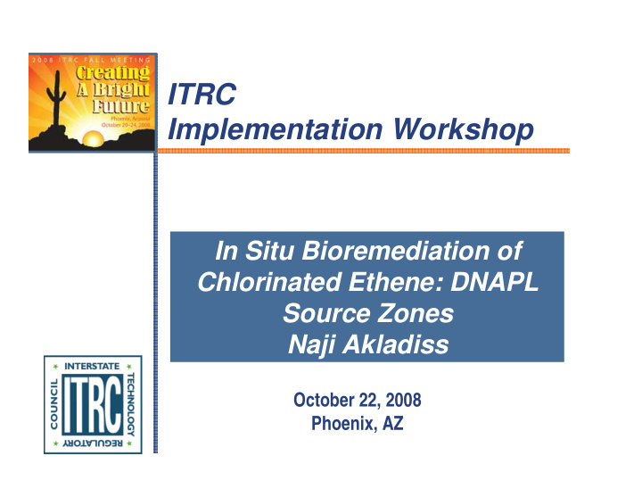 itrc implementation workshop