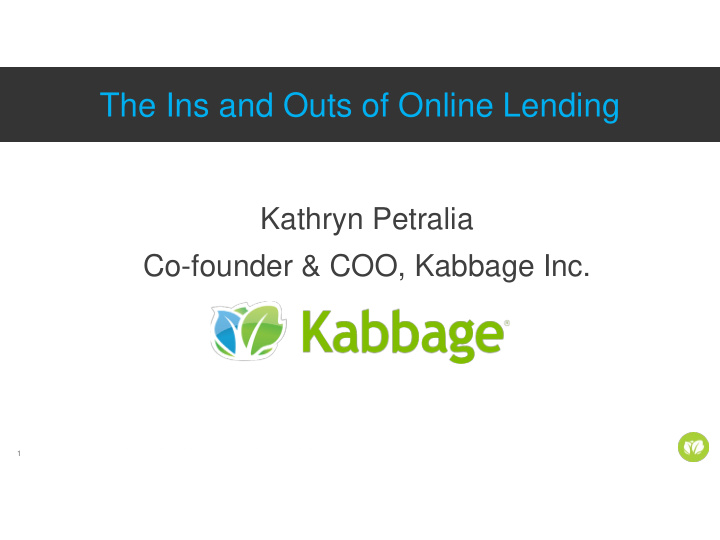 the ins and outs of online lending
