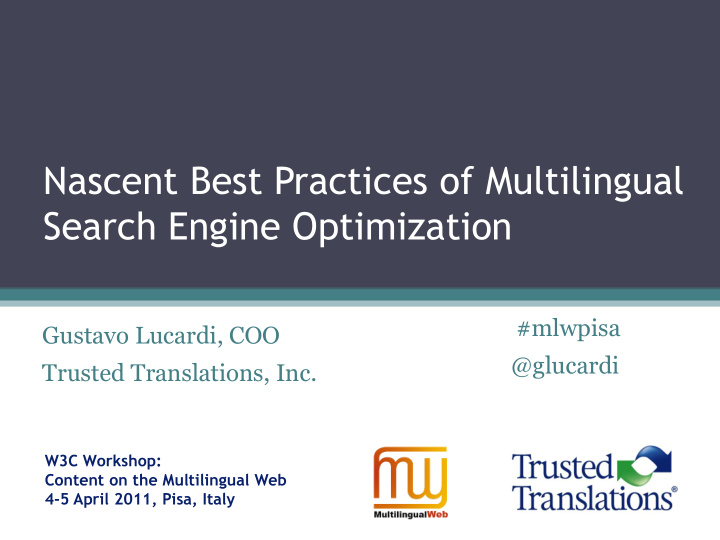 nascent best practices of multilingual search engine