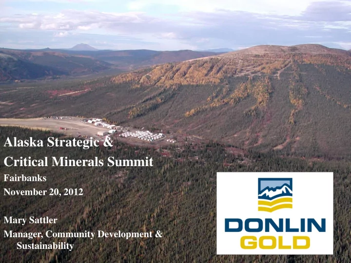 alaska strategic critical minerals summit