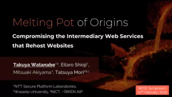 Melting Pot of Origins: Compromising the Intermediary Web Services that  Rehost Websites  Takuya