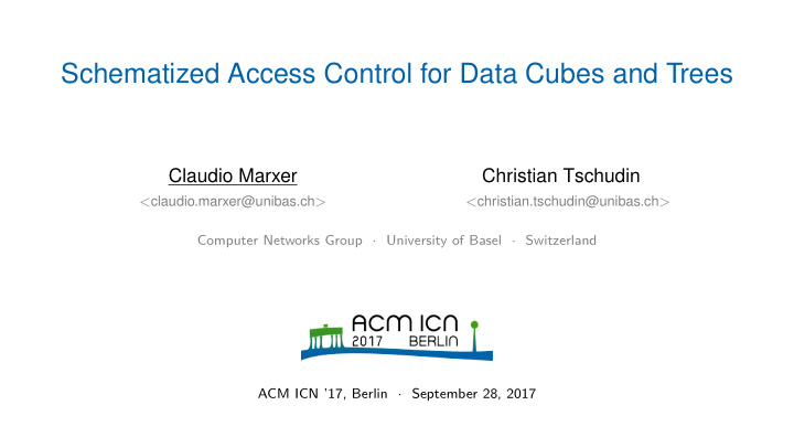 schematized access control for data cubes and trees
