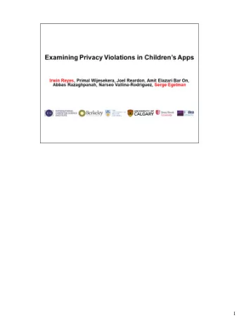 1  Apps are able to request access to private user data and sensitive device  resources.  In their