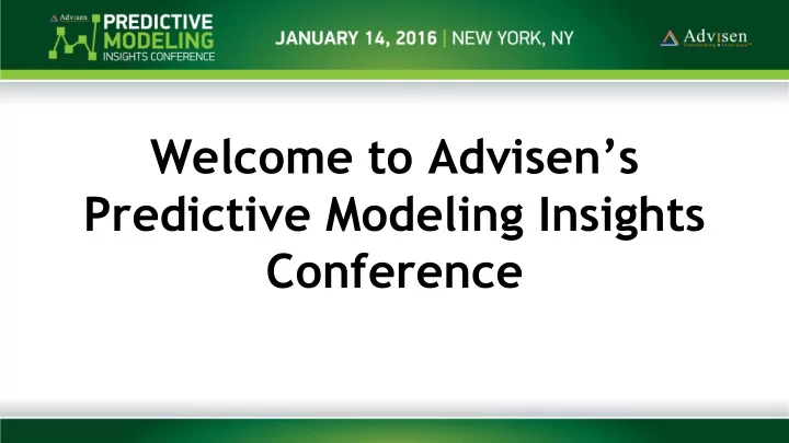 conference opening remarks