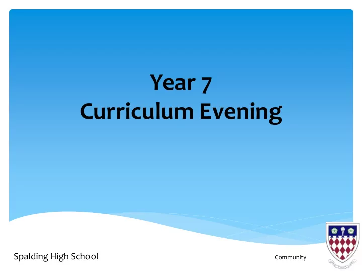 curriculum evening