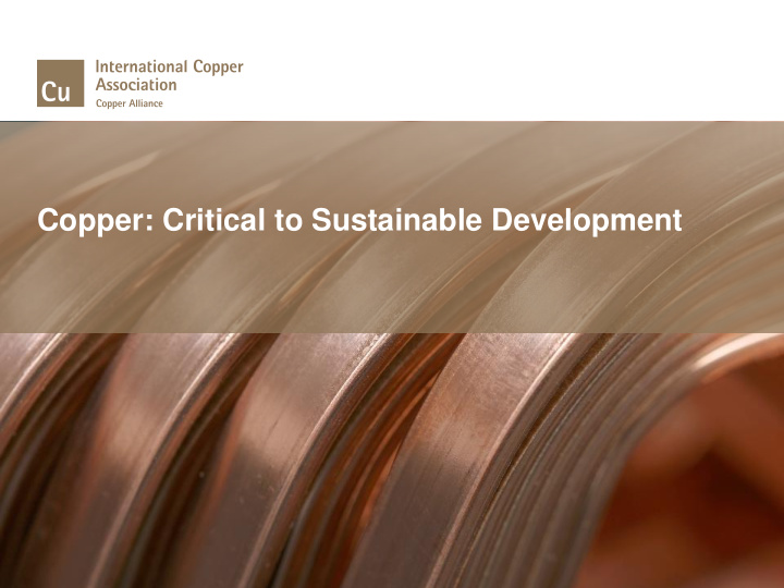 copper critical to sustainable development