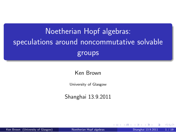 noetherian hopf algebras speculations around