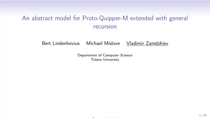 an abstract model for proto quipper m extended with