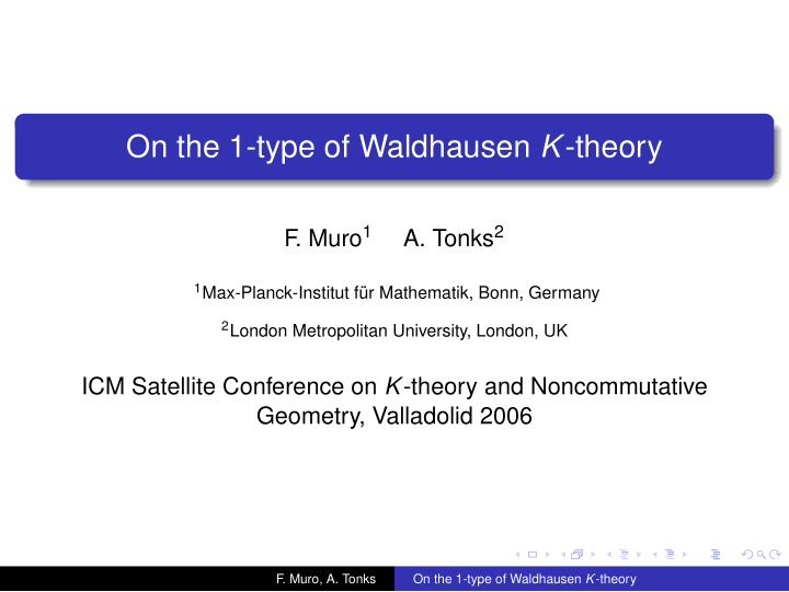 on the 1 type of waldhausen k theory