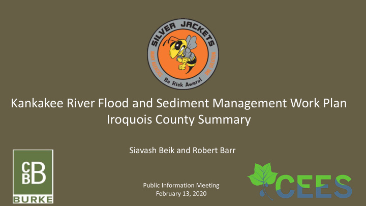 kankakee river flood and sediment management work plan