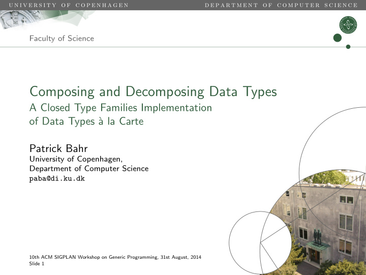 composing and decomposing data types