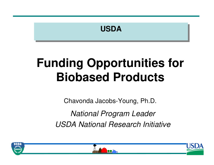 funding opportunities for biobased products