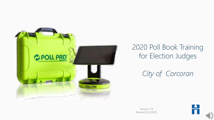 2020 poll book training