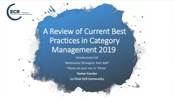 Management 2019  Introductory Call  Wednesday 28 August, 9am GMT  Please set your mic to Mute