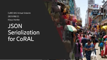Serialization  for CoRAL  Links  a &lt;/1&gt; {  {  p &lt;/1/x&gt;  &quot;a&quot;: {  q