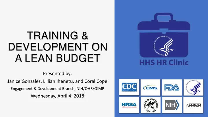 training development on a lean budget