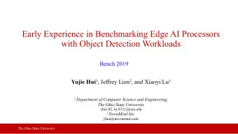 Early Experience in Benchmarking Edge AI Processors  with Object Detection Workloads  Bench 2019