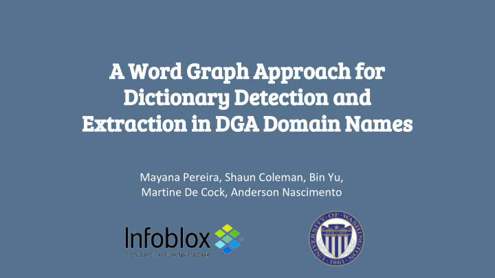 a word graph approach for dictionary detection and