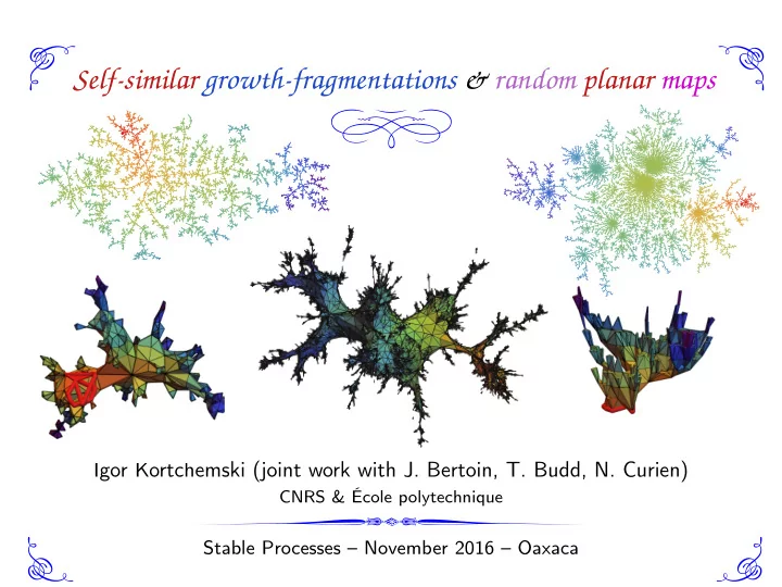 self similar growth fragmentations random planar maps