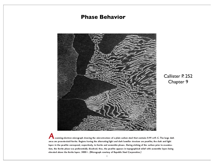 phase behavior