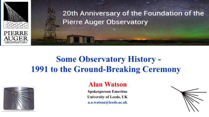 some observatory history 1991 to the ground breaking