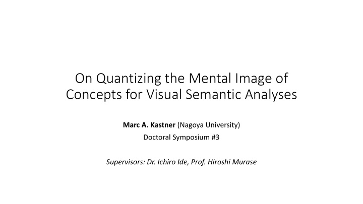 on quantizing the mental image of