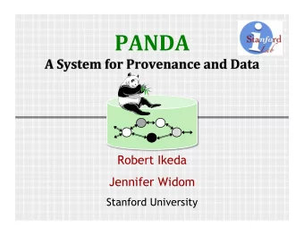Robert Ikeda  Jennifer Widom  Stanford University  Example CustList 1  Europe CustList 2