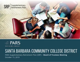 SRP  Retirement Plan Santa barbara Community College District PARS Supplementary Retirement Plan