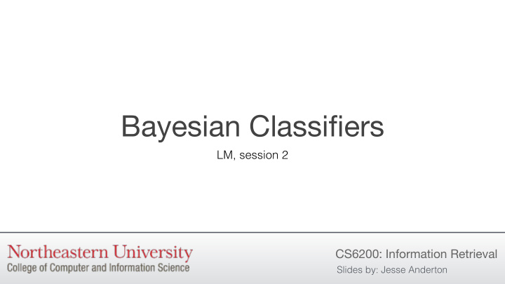 bayesian classifiers