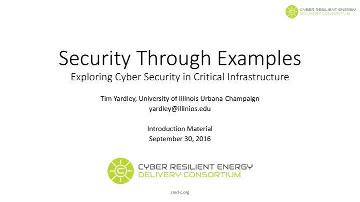 security through examples