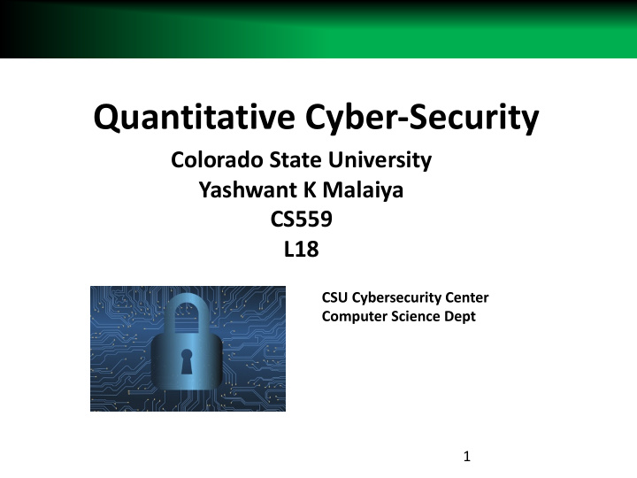 quantitative cyber security
