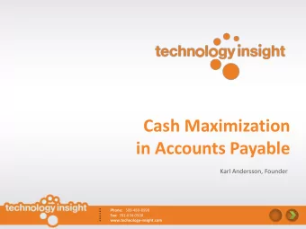 in Accounts Payable  Karl Andersson, Founder Phone: 508-480-8990 Fax: 781-634-0500