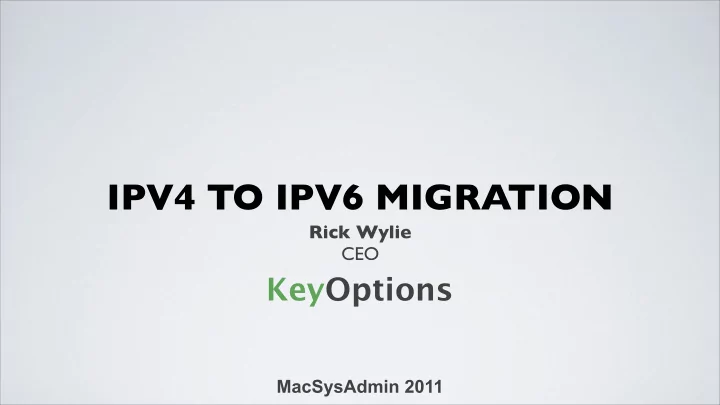 ipv4 to ipv6 migration