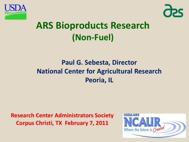 ars bioproducts research