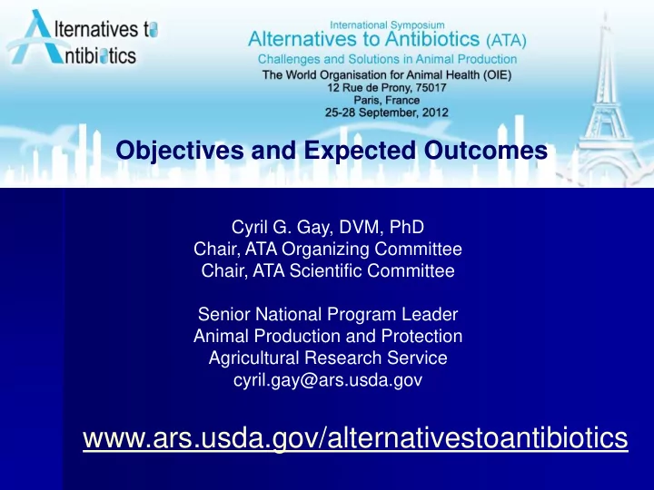 chair ata organizing committee chair ata scientific