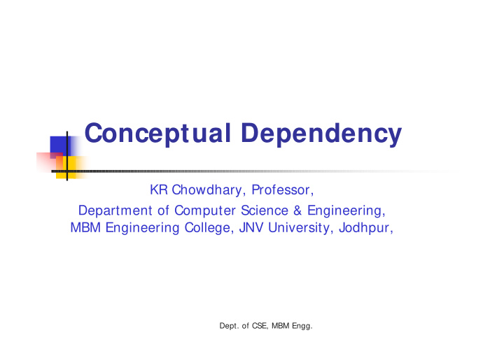conceptual dependency