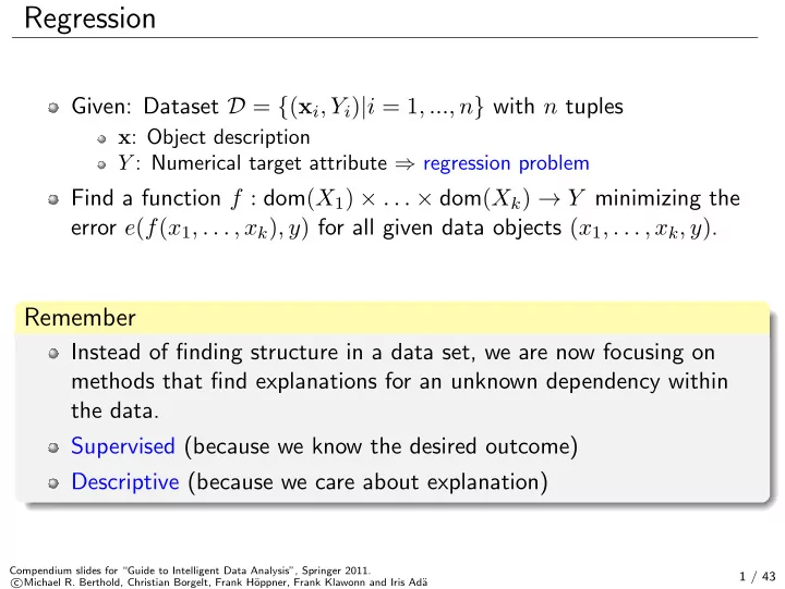 regression