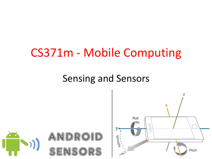 cs371m mobile computing