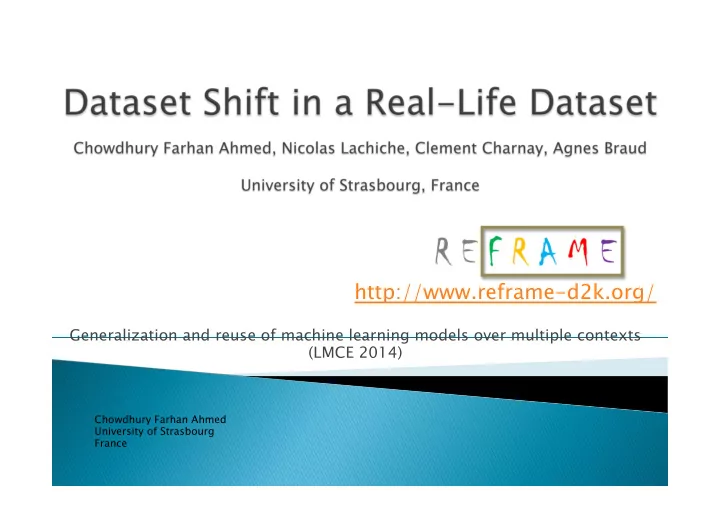 http reframe d2k org generalization and reuse of machine
