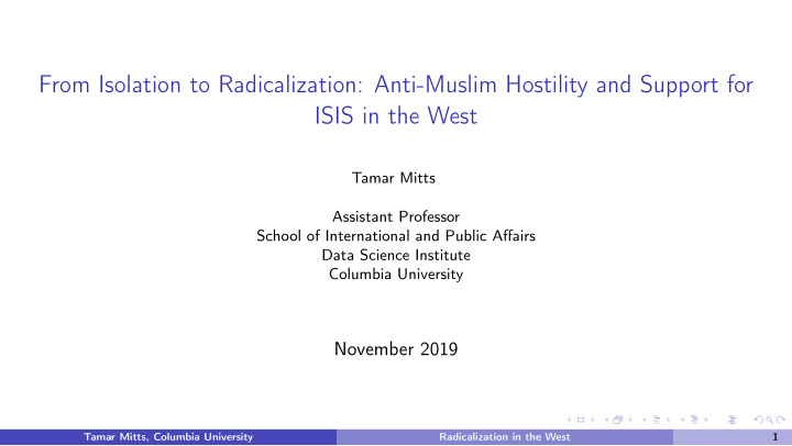 from isolation to radicalization anti muslim hostility