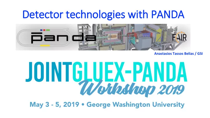 detector technologies with panda