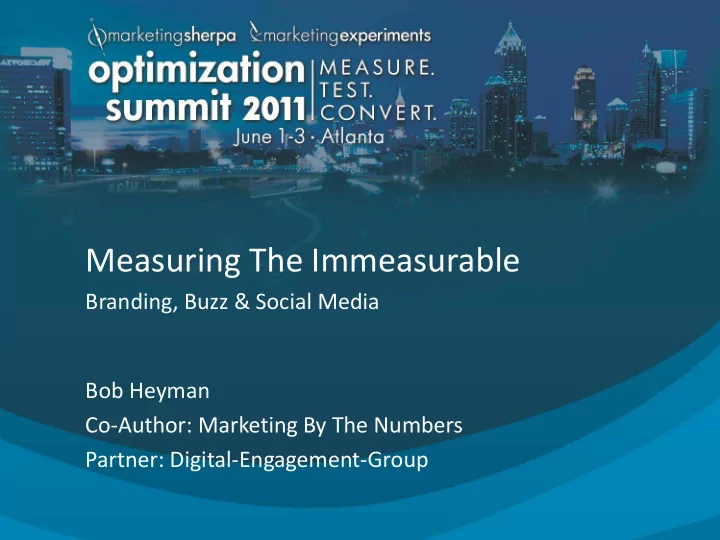 measuring the immeasurable