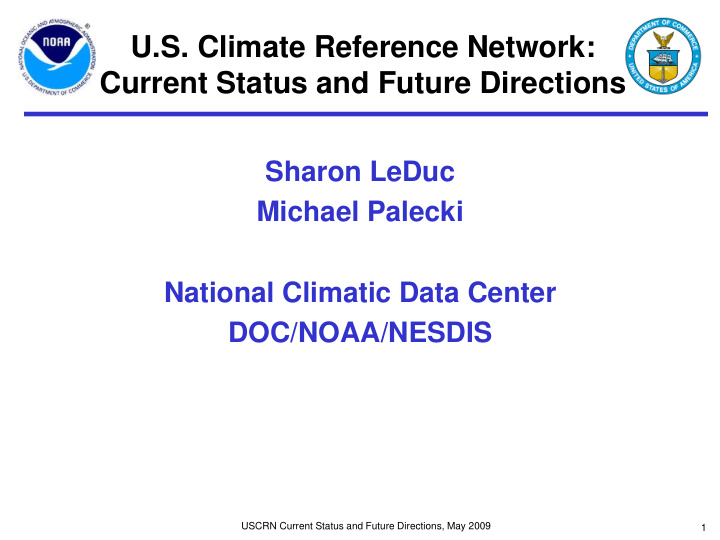 u s climate reference network current status and future
